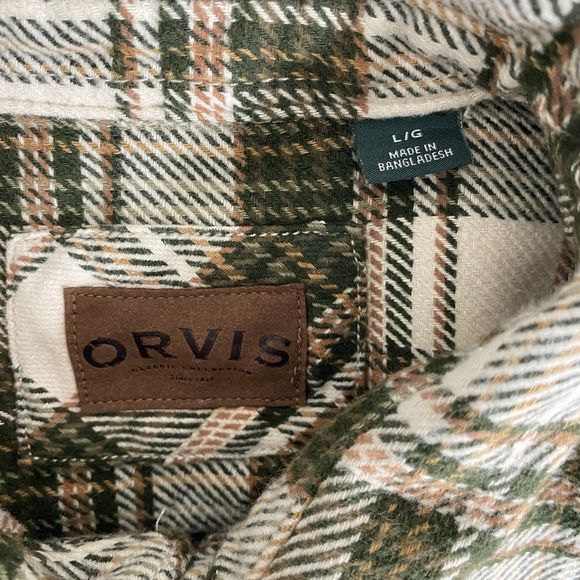 Orvis Shacket Men’s Size Large Pinestreet Plaid Pockets Thick Button Up Outdoors - Picture 7 of 15